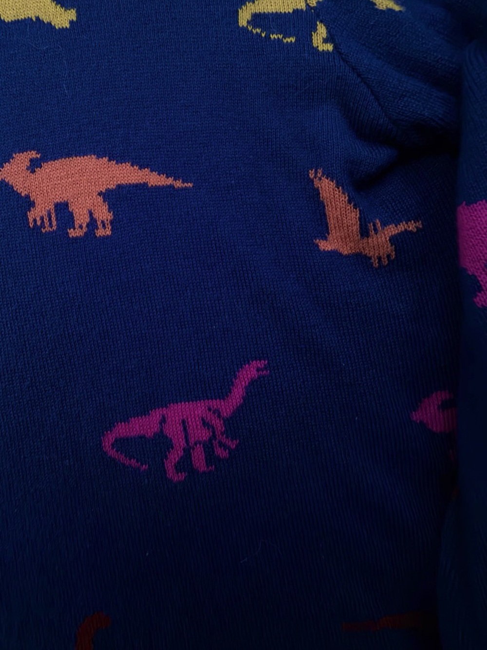 Modcloth Old Soul Classic Dino Cardigan Large Colorful Dinosaur Print EUC - Picture 10 of 12